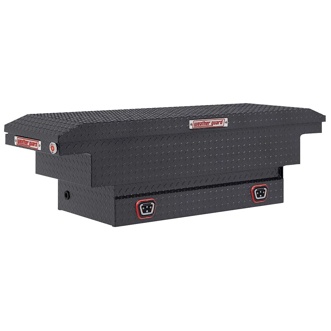 131-6-04 – WEATHERGUARD Tool Box, Crossover Low Profile Single Lid Powder Coated Gunmetal Gray Aluminum 20 Inch Lengt...